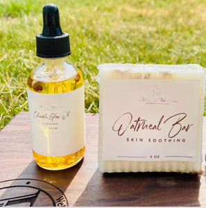 Oatmeal Eczema/Psoriasis Bar & Calendula Face Oil Kit