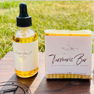 Turmeric Exfoliate & Glow Bar & Calendula Face Oil Kit